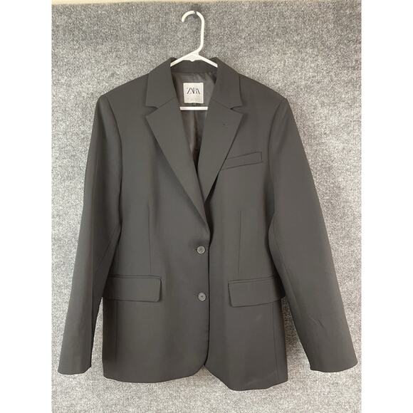 Zara Jackets & Blazers - ZARA Women’s Large Black Longline Straight Blazer Jacket 2010/750/800